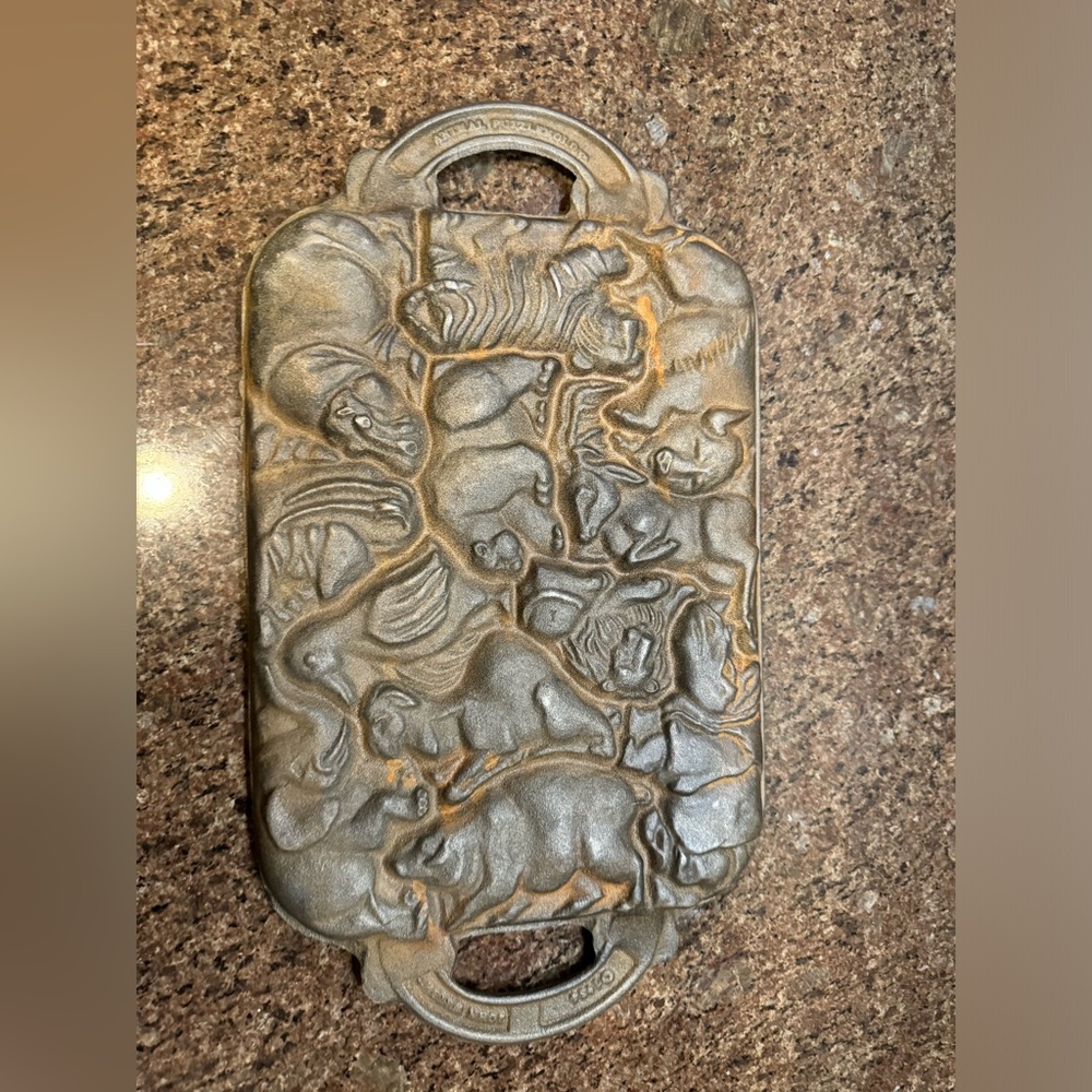John Wright Cast Iron Animal Puzzle Cookie 🍪 Mold Vintage - Picture 8 of 8
